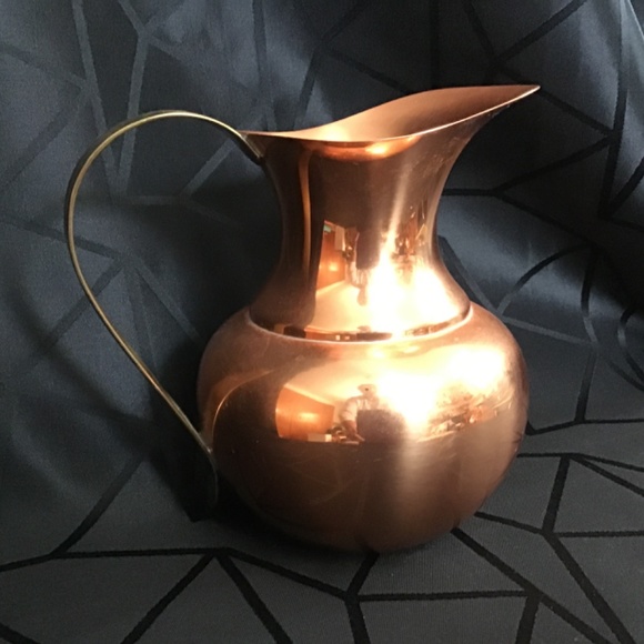 vintage Coppercraft Guild Copper Pitcher with Brass Handle - Picture 2 of 6